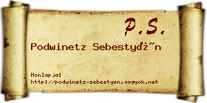 Podwinetz Sebestyén névjegykártya